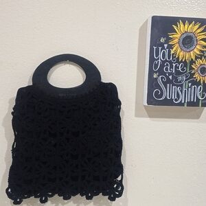 🥀 DAVID & SCOTTI WOVEN MACRAME HANDBAG